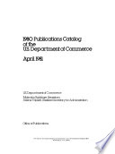 Publications Catalog of the U S  Department of Commerce Book