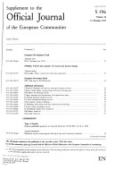 Supplement To The Official Journal Of The European Communities