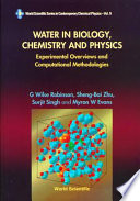 Water in Biology  Chemistry  and Physics Book
