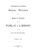 Annual Report of the Board of Trustees of the Public Library of the City of Milwaukee