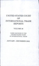 United States Court of International Trade Reports