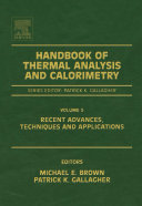 Handbook of Thermal Analysis and Calorimetry