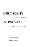 Philosophy in Process: March-November 1964