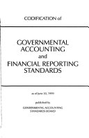 Codification of Governmental Accounting and Financial Reporting Standards as of ...