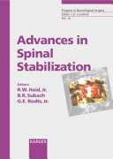 Advances in Spinal Stabilization Pdf/ePub eBook