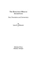 The Epidaurian Miracle Inscriptions
