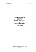 Proceedings of the Royal Society of New Zealand
