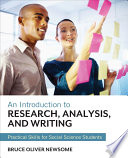An Introduction to Research  Analysis  and Writing