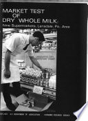 Market Test of Dry Whole Milk Book