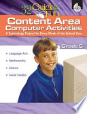 32 Quick   Fun Content Area Computer Activities Grade 5 Book