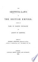 The Shipping laws of the British Empire Book