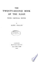 The Twenty second Book of the Iliad Book