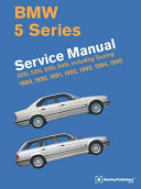 BMW 5 Series  E34  Service Manual 1989  1990  1991  1992  1993  1994 1995