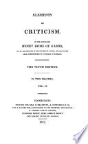 Elements of criticism [by H. Home].