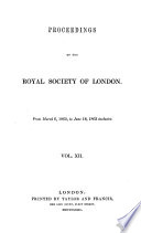 Proceedings of the Royal Society PDF Book By Royal Society (London)