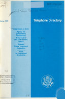 Telephone Directory. Department of State, Agency for International Development, Arms Control and Disarmament Agency, Overseas Private Investment Corporation, Board for International Broadcasting