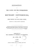 Exposition of the Causes and the Consequences of the Boundary Differences Between Great Britain and the United States