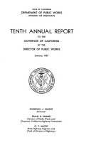 Annual Report to the Governor of California by the Director of Public Works