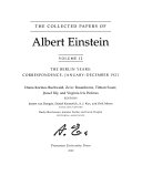 The collected papers of Albert Einstein: The Berlin years : correspondence, January -- December 1921