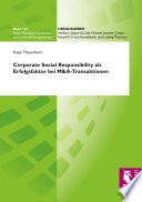 Corporate Social Responsibility als Erfolgsfaktor bei M&A-Transaktionen
