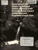 Summary of the Santa Fe National Forest Revised Draft Environmental Impact Statement and Proposed Forest Plan