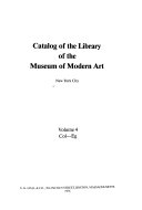 Catalog of the Library of the Museum of Modern Art, New York