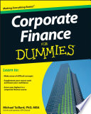 Corporate Finance For Dummies Book