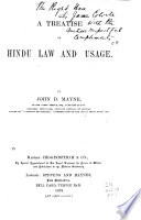 A Treatise on Hindu Law and Usage Book