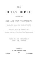 The Holy Bible: Job - Song of Songs