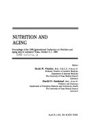 Nutrition and Aging Book