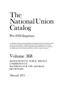 The National Union Catalog  Pre 1956 Imprints Book