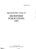 Bibliographic Guide to Microform Publications