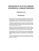 Commercial Library Program, Publications List