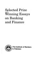 Selected Prize Winning Essays on Banking and Finance