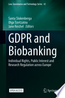 GDPR and Biobanking Book