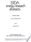 ERDA Energy Research Abstracts Book