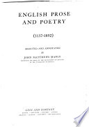 English Prose and Poetry (1137-1892).