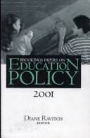Brookings Papers on Education Policy: 2001