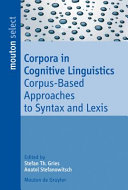 Corpora in Cognitive Linguistics