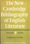The New Cambridge Bibliography of English Literature: Volume 5, Index