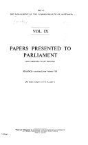 Records of the Proceedings and Printed Papers of the Parliament