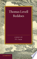 Thomas Lovell Beddoes Books, Thomas Lovell Beddoes poetry book