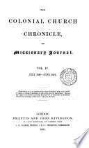 The Colonial Church chronicle, and missionary journal. July 1847-Dec. 1874
