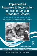 Implementing Response-to-Intervention in Elementary and Secondary Schools