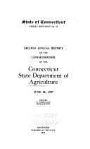 Annual Report of the Commissioner of the Connecticut State Dept. of Agriculture