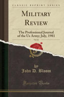 Military Review  Vol  61 Book PDF