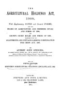The Law of Agricultural Holdings Book