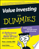 Value Investing For Dummies Book