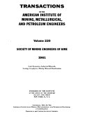 Transactions of the American Institute of Mining, Metallurgical and Petroleum Engineers