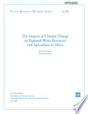 The Impacts of Climate Change on Regional Water Resources and Agriculture in Africa
